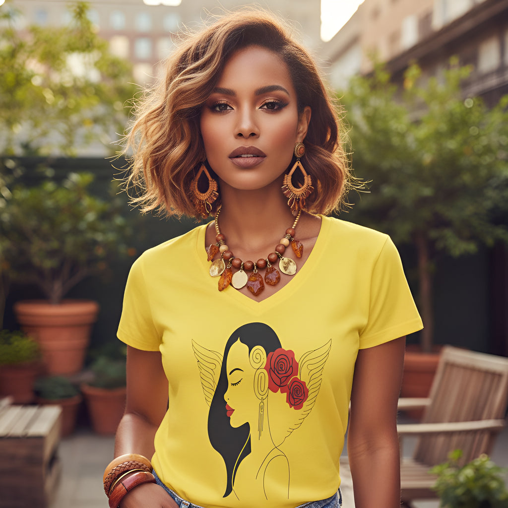 Rich and Rich Women's Rose Designer T-shirt in white with elegant rose print