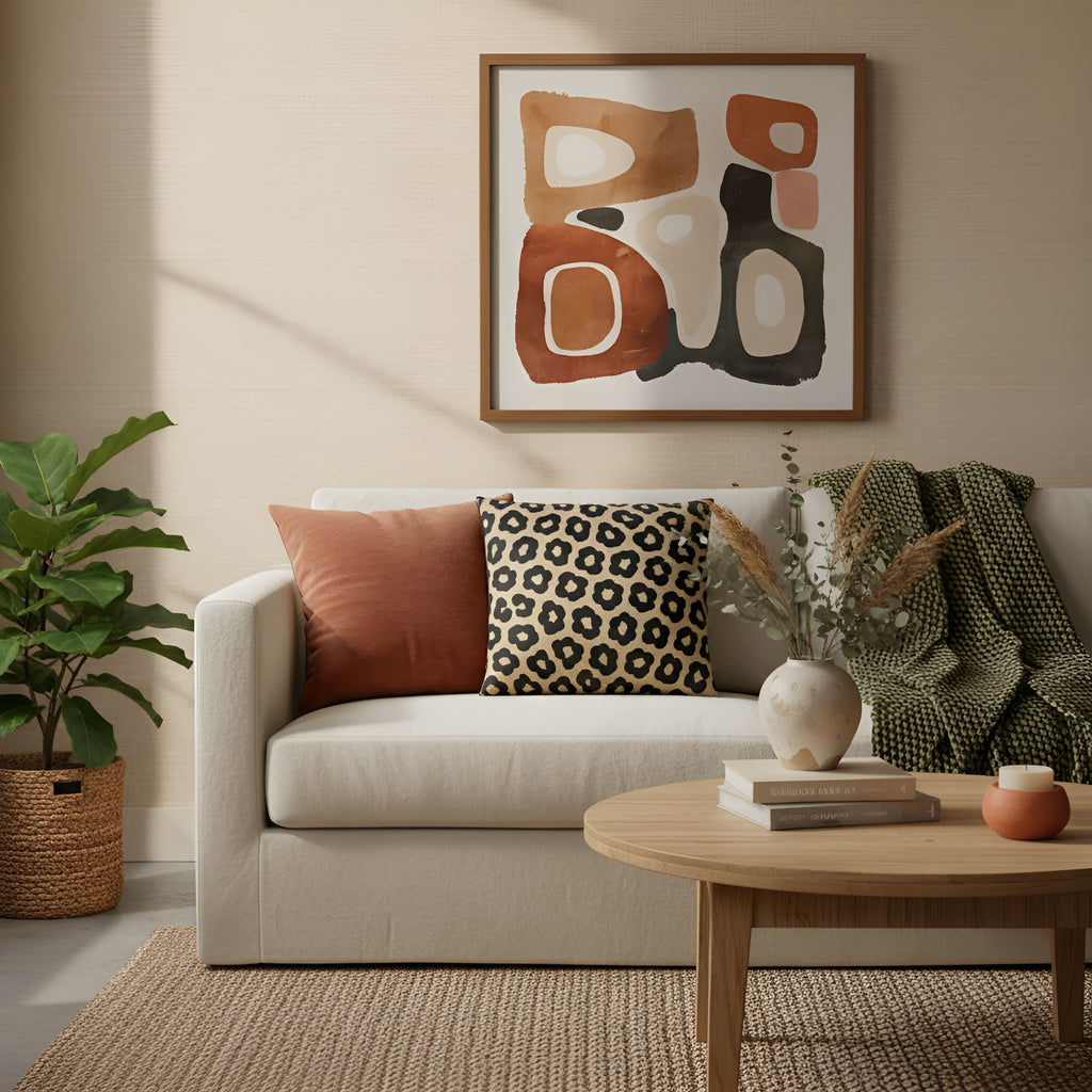 Rich and Rich Safari Animal Print Cushions with bold animal patterns in stylish home setting