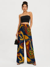 Load image into Gallery viewer, Rich and Rich Blue Multicolor Pants Set with Jacket
