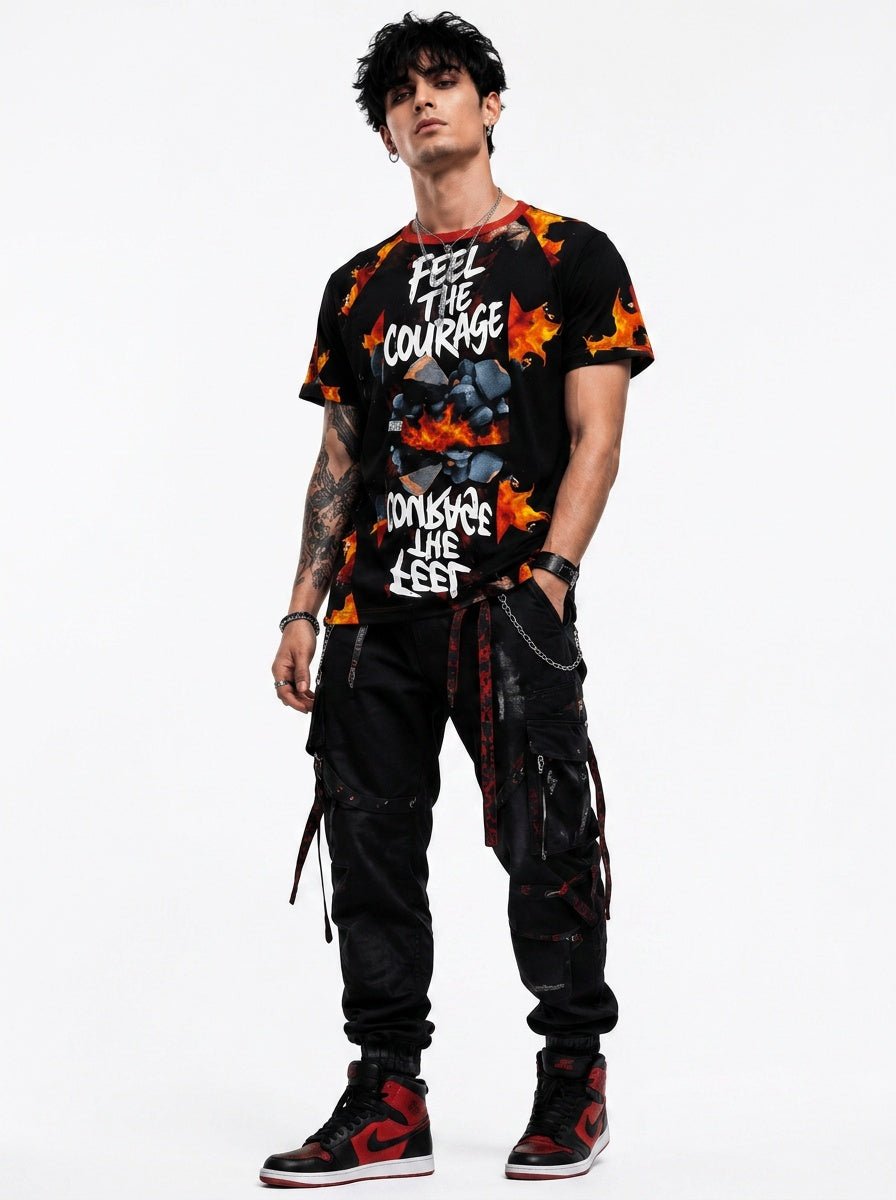 Rich and Rich Men's Courage Black T-Shirt - Rich and Rich Homeopportunities