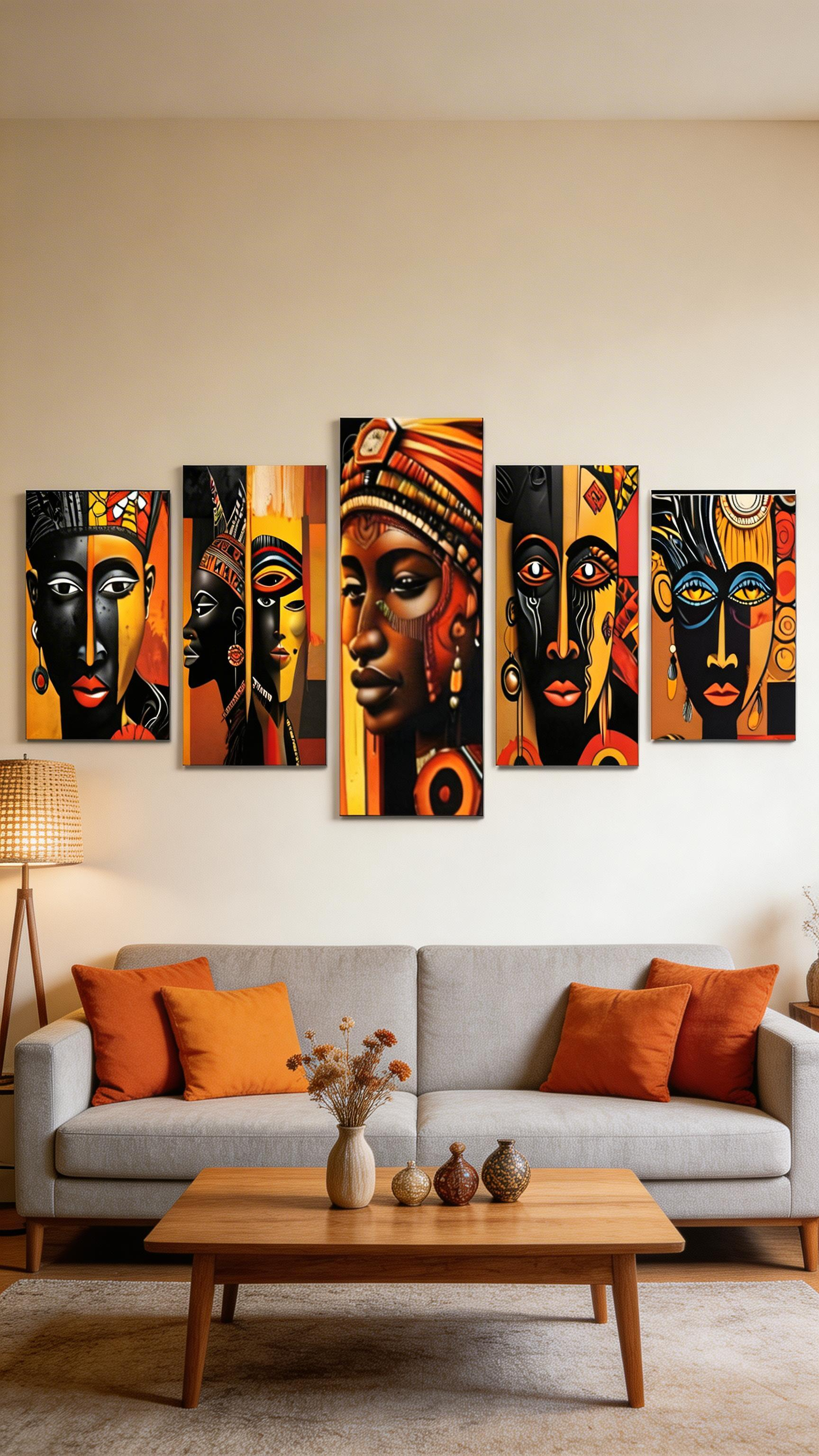 Rich and Rich Tribal Canvas Art Canvas Print Sets – Modern Wall Decor