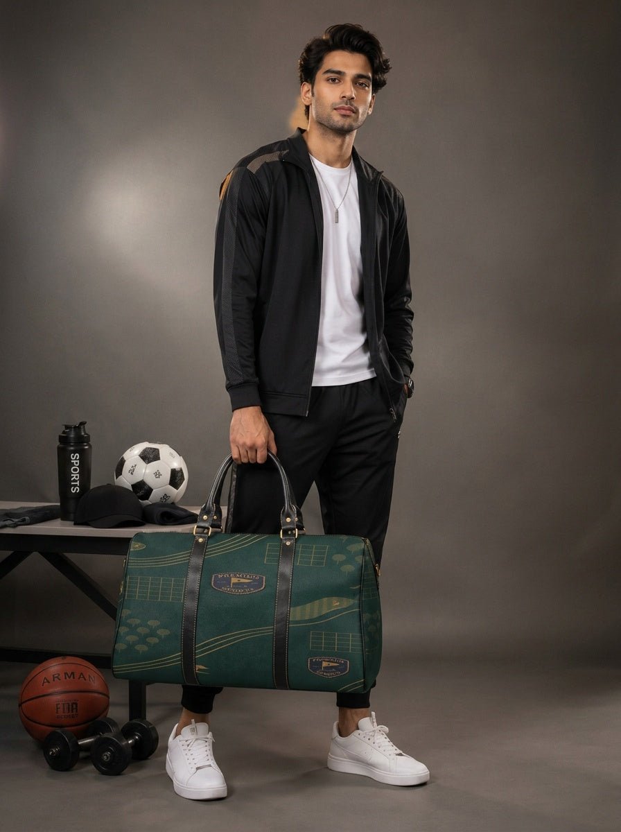 Rich and Rich JetSet Journey Golfing PU Leather Green Weekender Travel Bag - Rich and Rich Homeopportunities