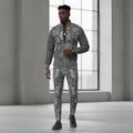 Rich and Rich Men's Gray Floral Tracksuit Trousers