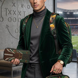 Green football‑themed backpack with matching insulated lunch bag and pencil case, sport graphic — product detail