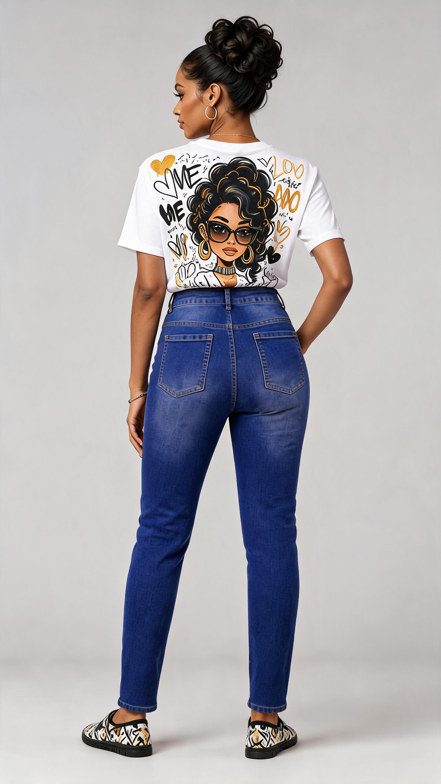 Rich and Rich Black Gold Street Art Women's Mary Jane's