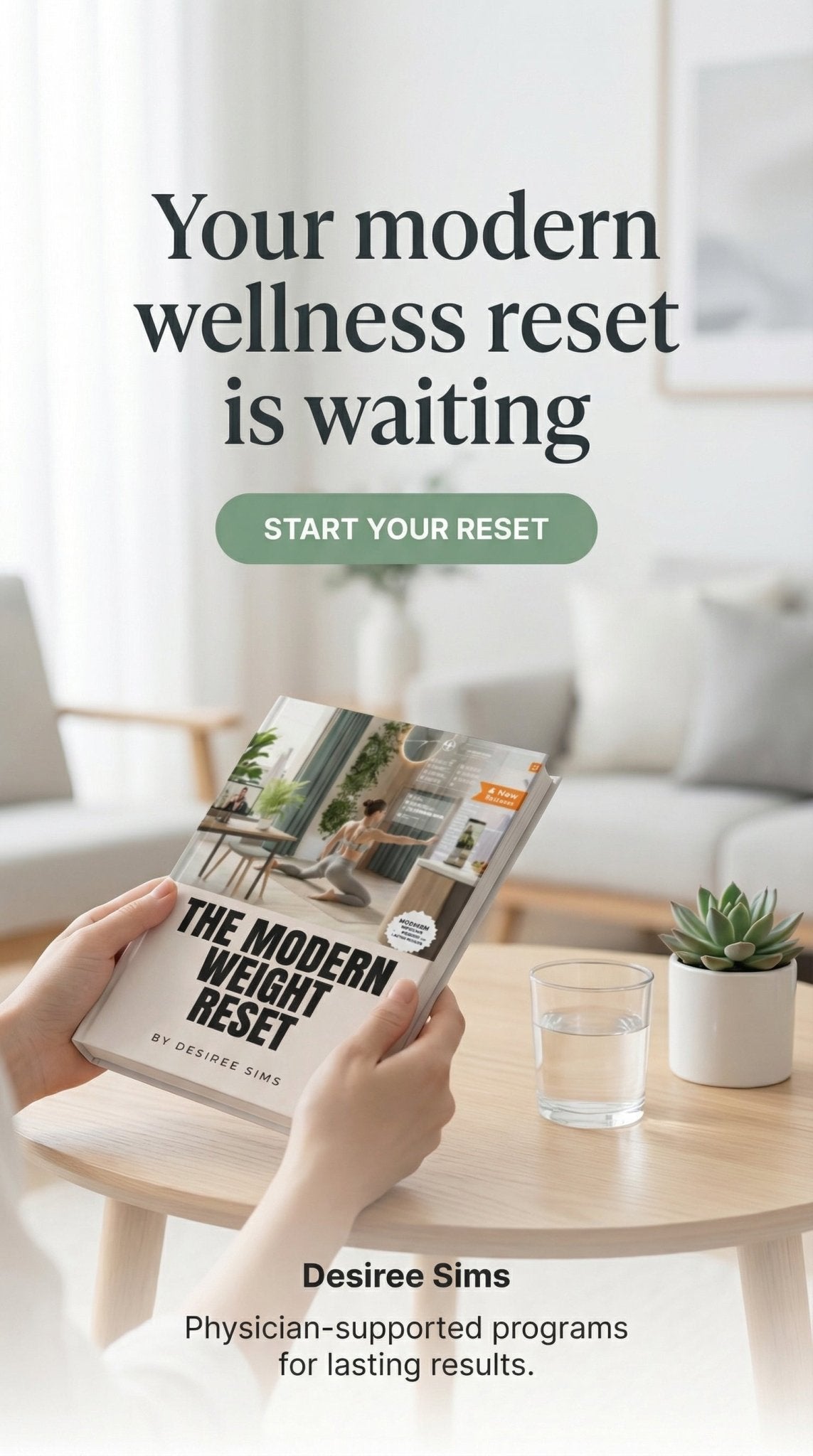 Book cover for The Modern Weight Reset by Desiree Sims, exploring modern wellness and telehealth themes — additional view 17