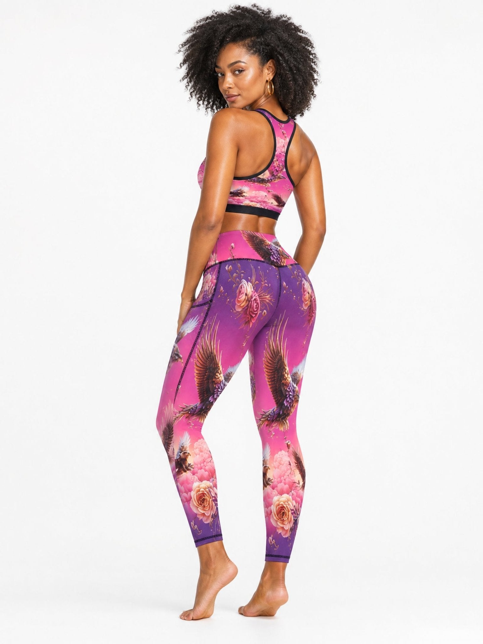 Rich and Rich Pink Nature Inspired Women's Leggings With Pockets - Rich and Rich Homeopportunities