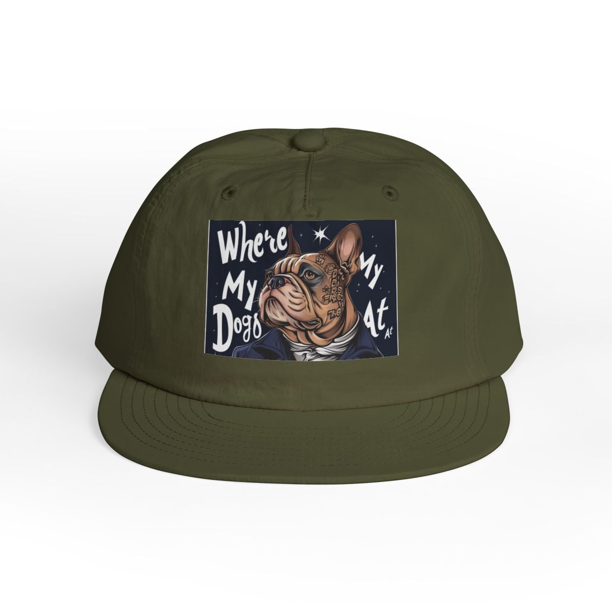 R&RH Funny Dog Lover Surf Cap - 'Where My Dogs At' Design for Pet Owners
