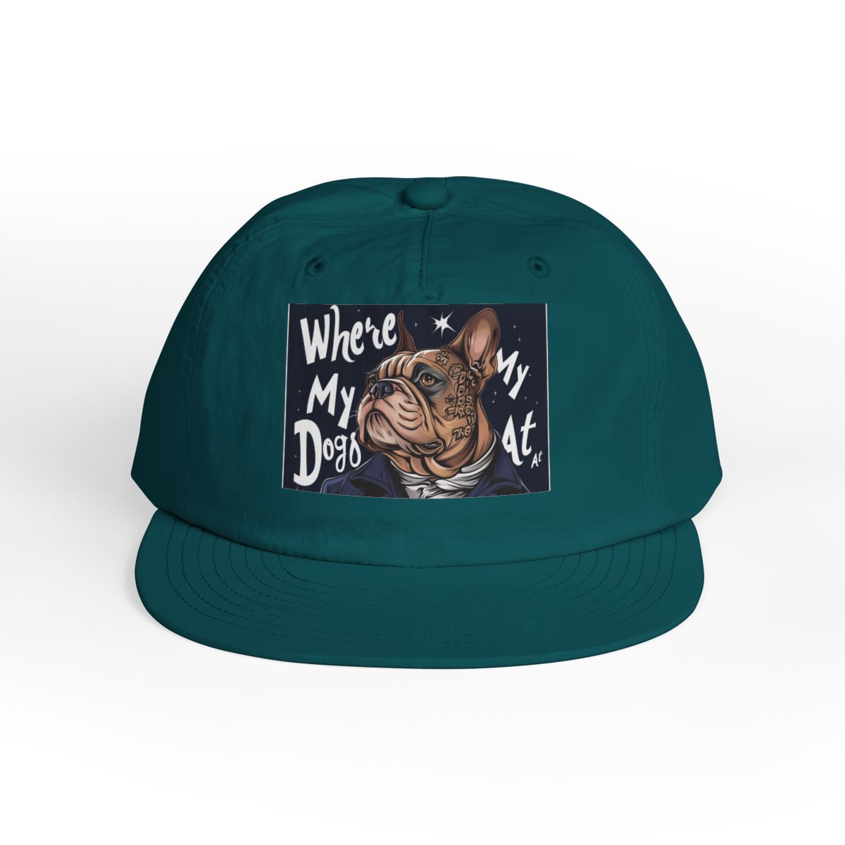 R&RH Funny Dog Lover Surf Cap - 'Where My Dogs At' Design for Pet Owners