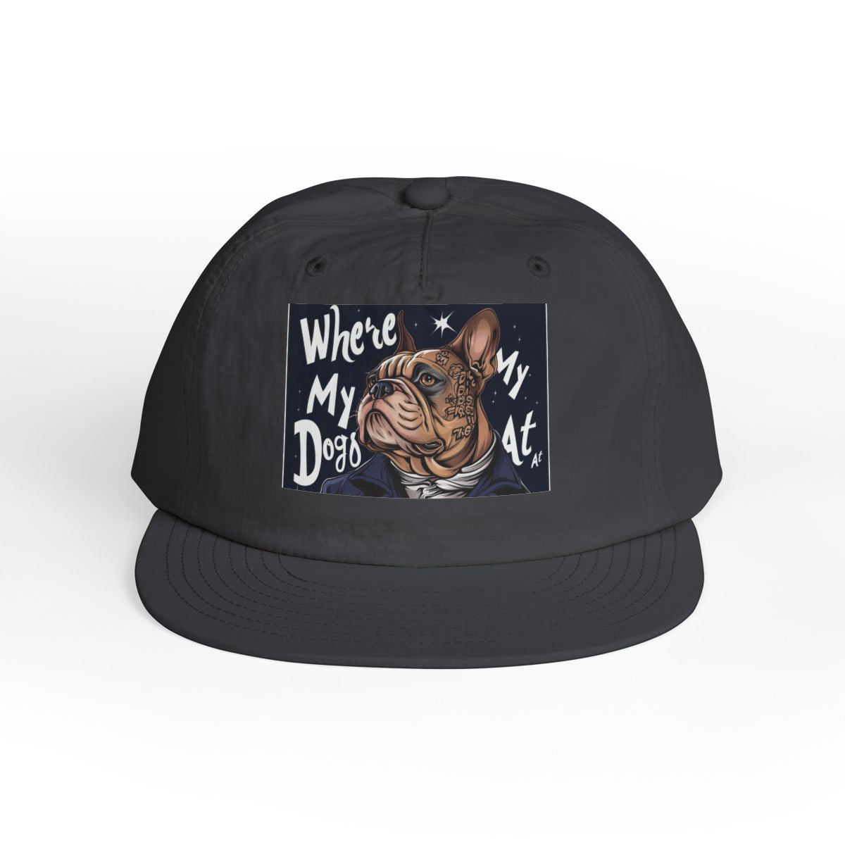 R&RH Funny Dog Lover Surf Cap - 'Where My Dogs At' Design for Pet Owners