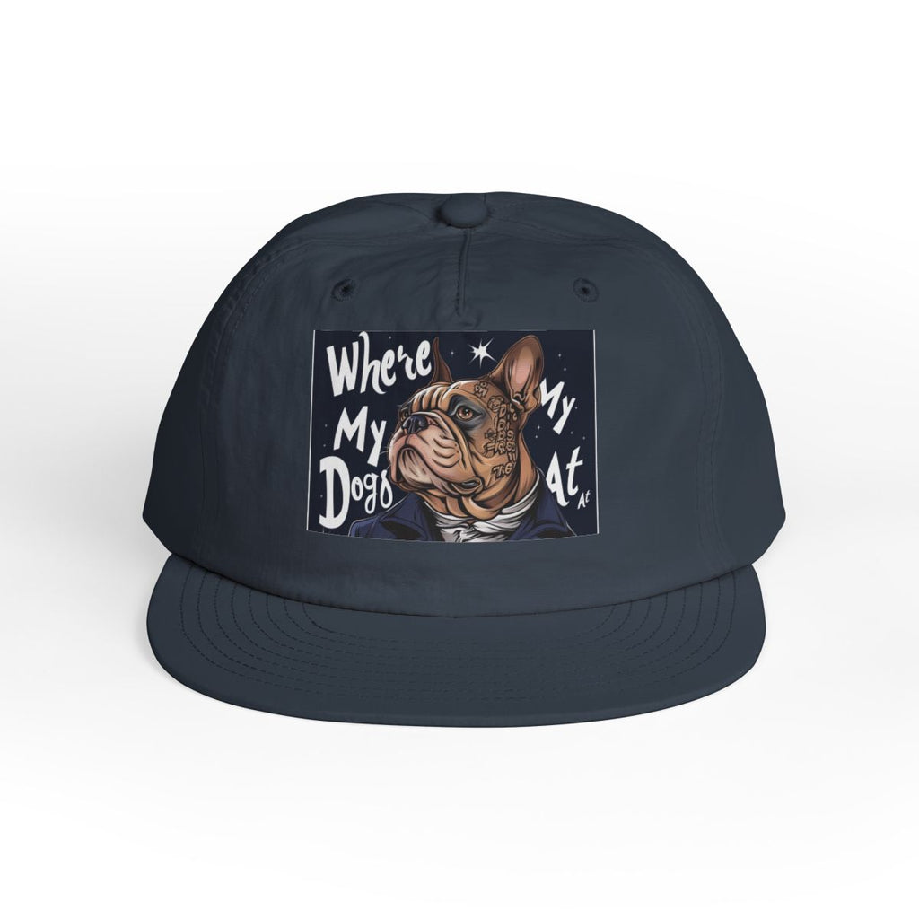 R&RH Funny Dog Lover Surf Cap - 'Where My Dogs At' Design for Pet Owners