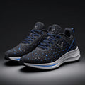 Vertex Quantum Mesh Sneaker in graphite with electric blue geometric Vertex menswear design