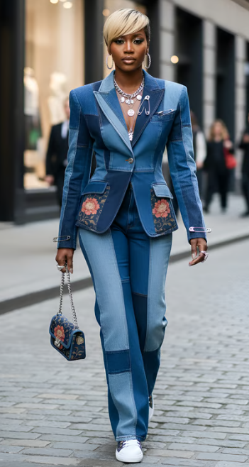 Rich and Rich Blue Floral Women's Canvas Shoes