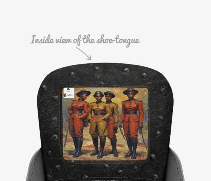 Rich and Rich Black and Red Womensmilitary  Urban-Inspired Women's High Top Boot