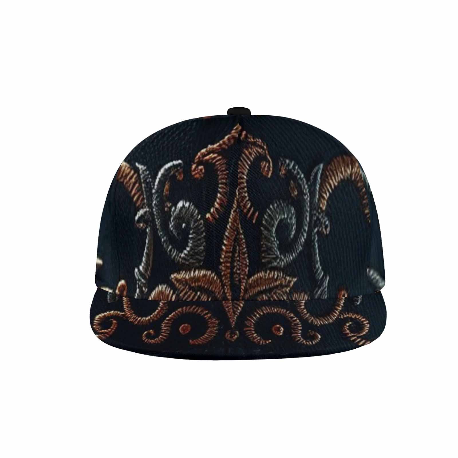 R&RH Men's Designer Black Snapback Hat with adjustable strap