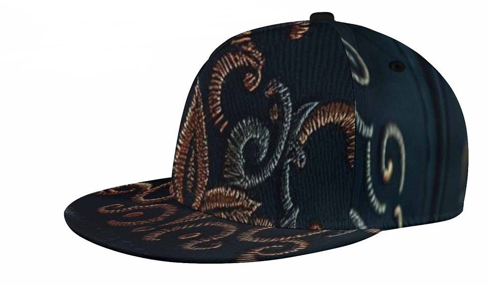 R&RH Men's Designer Black Snapback Hat with adjustable strap