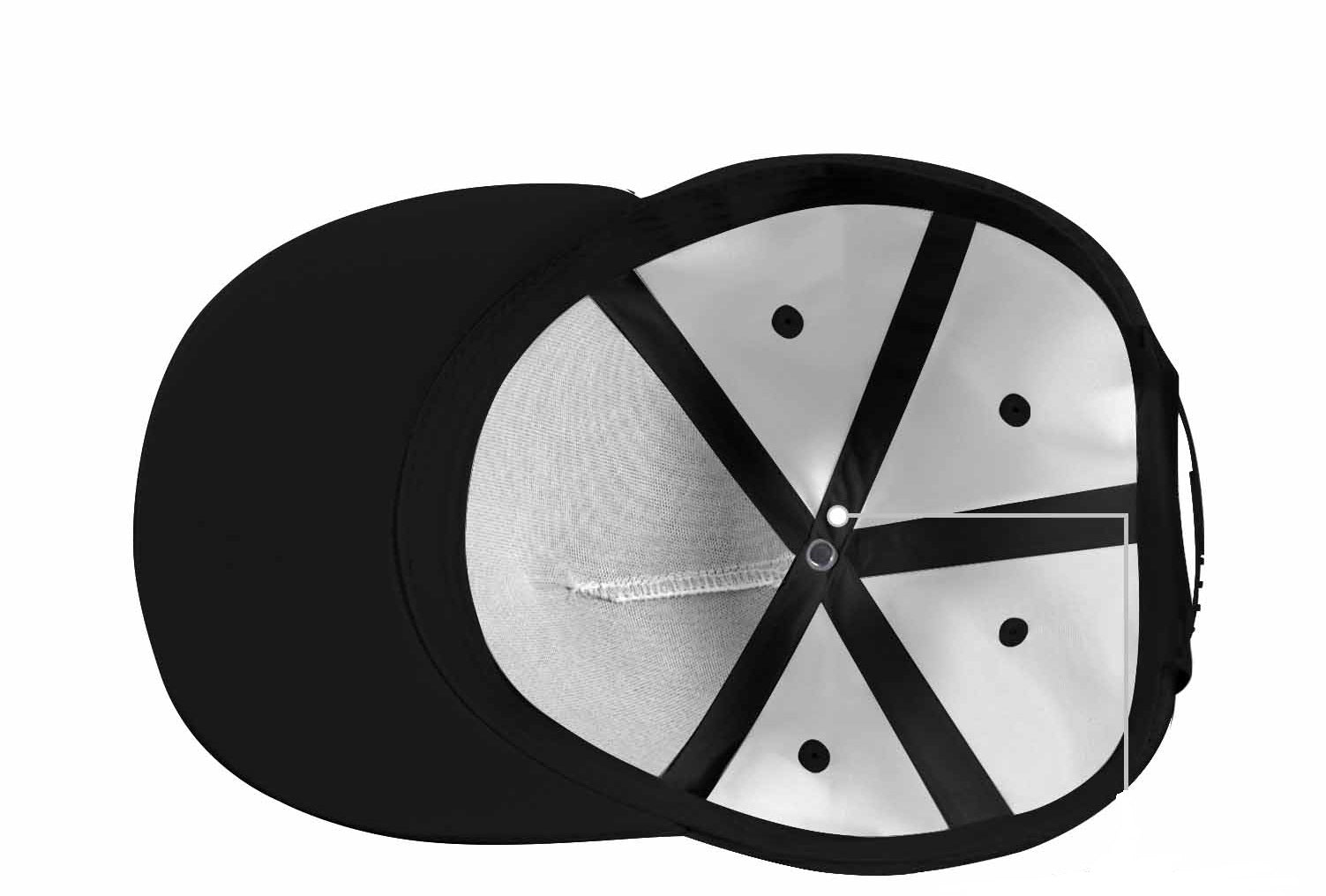 R&RH Men's Designer Black Snapback Hat with adjustable strap