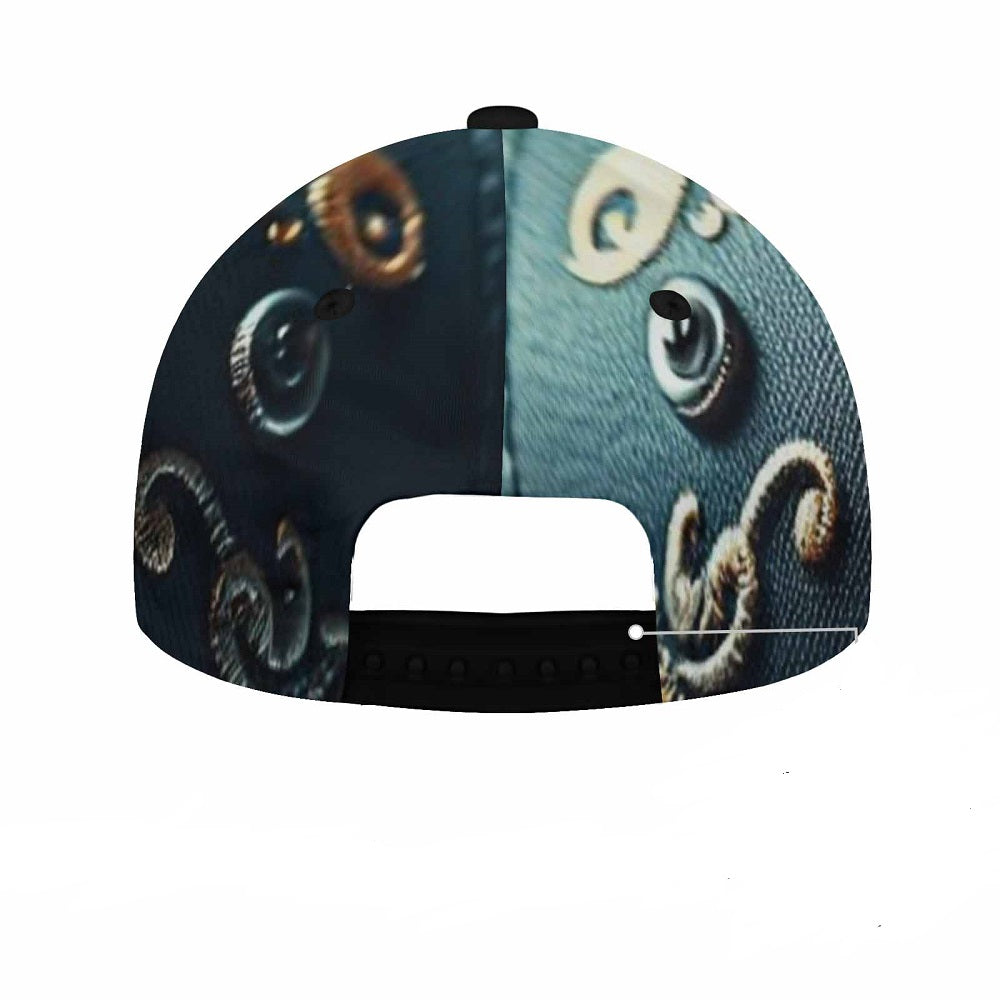 R&RH Men's Designer Black Snapback Hat with adjustable strap