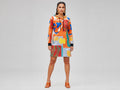 Rich and Rich Orange Abstract Women's Hoodie Dress - Rich and Rich Homeopportunities