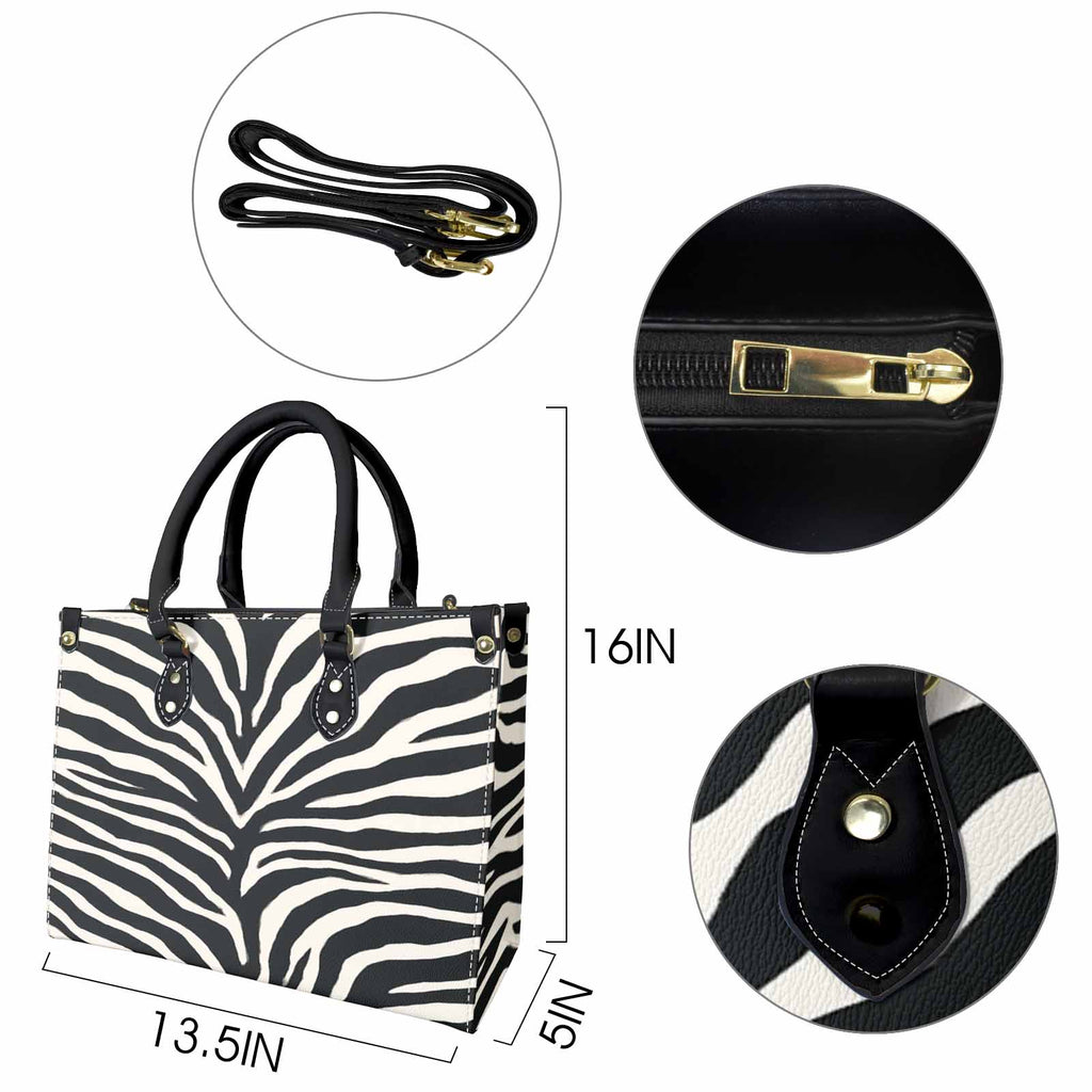 Rich and Rich Zebra Print Graphic Designer Women's Medium Size Handbag