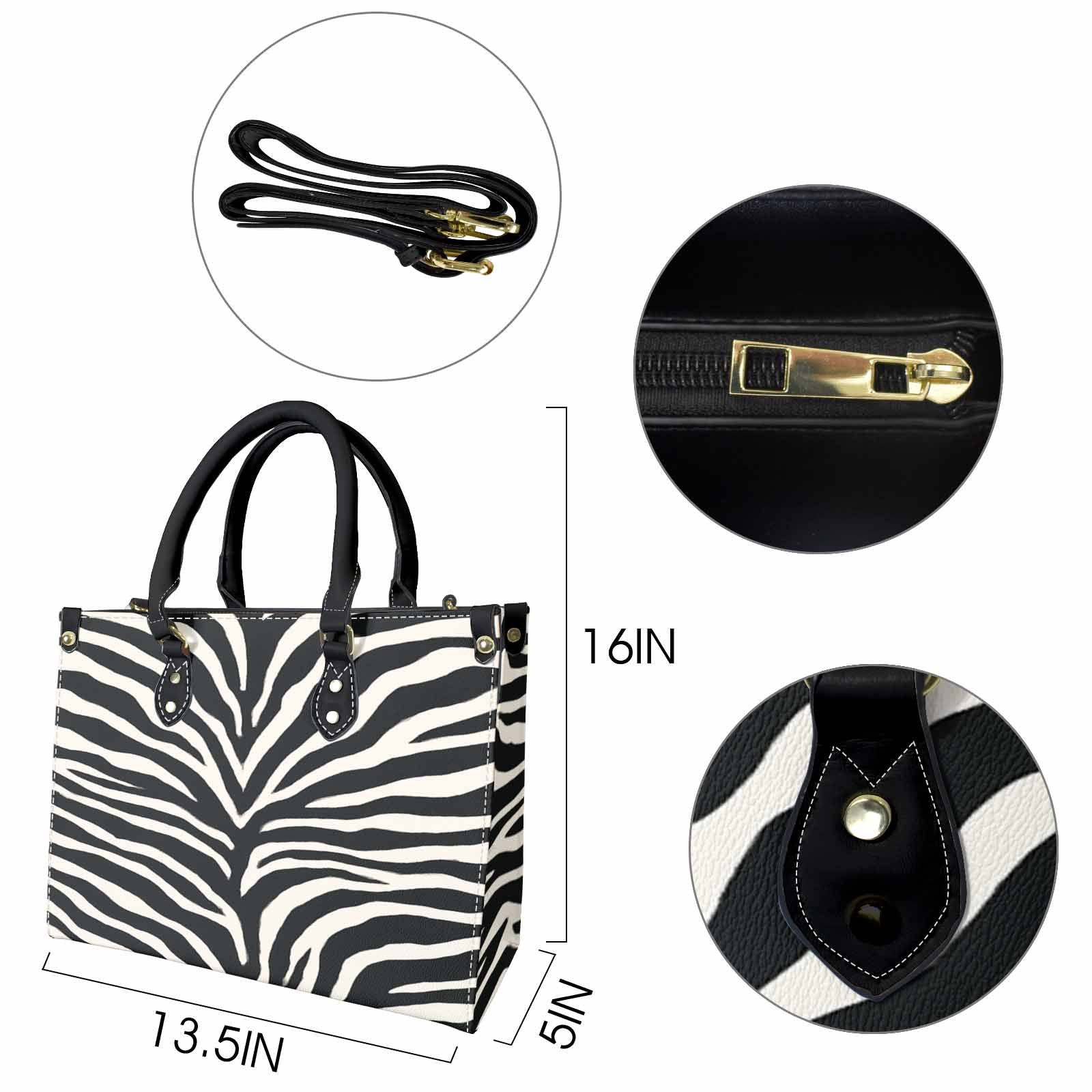 Rich and Rich Zebra Print Graphic Designer Women's Medium Size Handbag