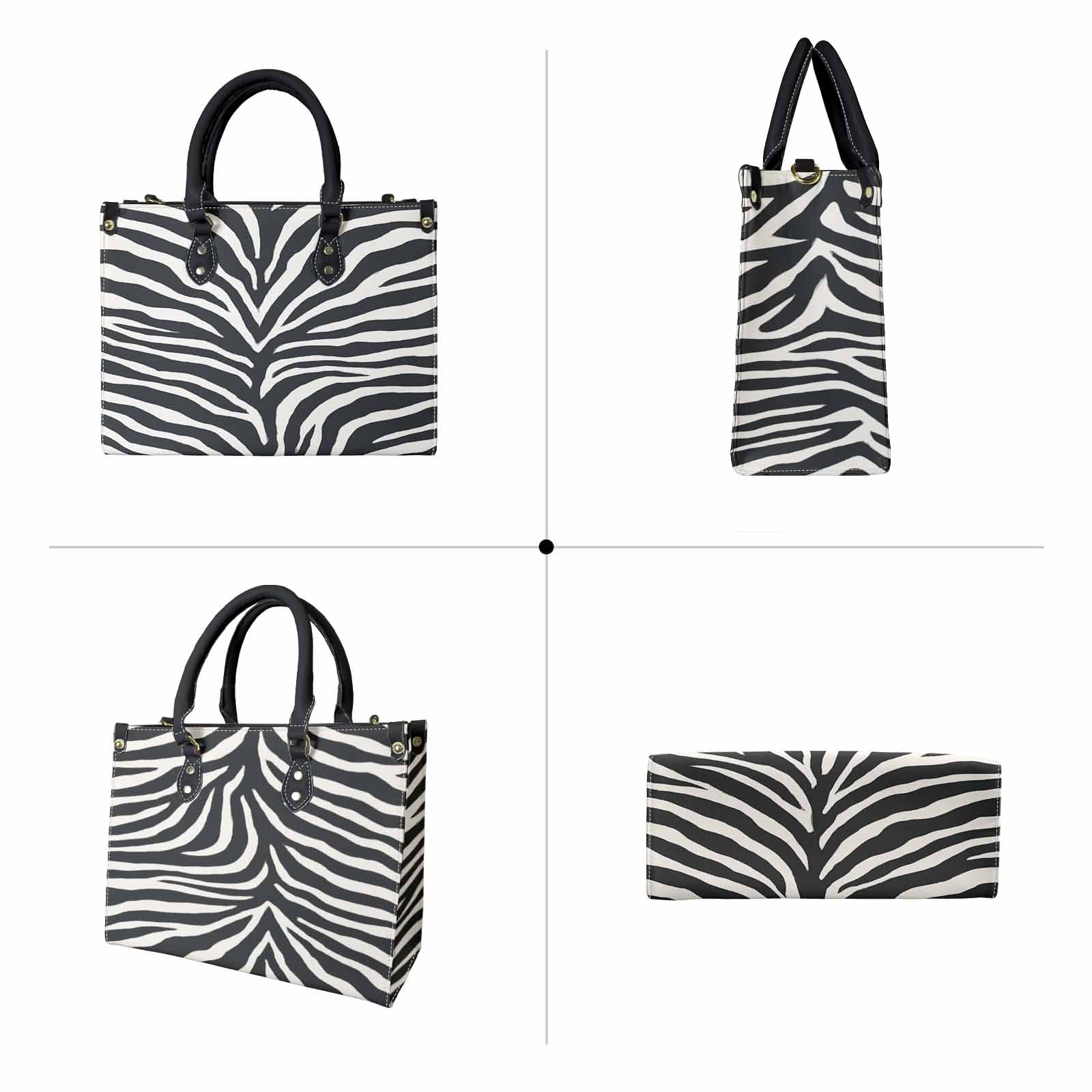 Rich and Rich Zebra Print Graphic Designer Women's Medium Size Handbag