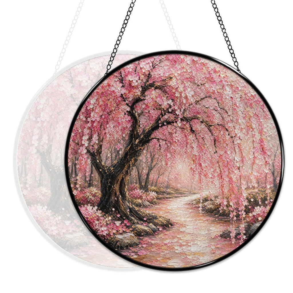 A Japanese Blossom Tree Glass Suncatcher Glass Suncatcher - Rich and Rich Homeopportunities