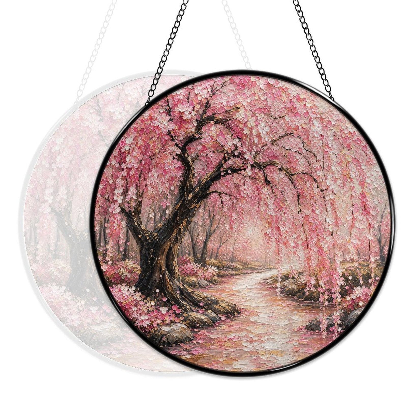 A Japanese Blossom Tree Glass Suncatcher Glass Suncatcher - Rich and Rich Homeopportunities