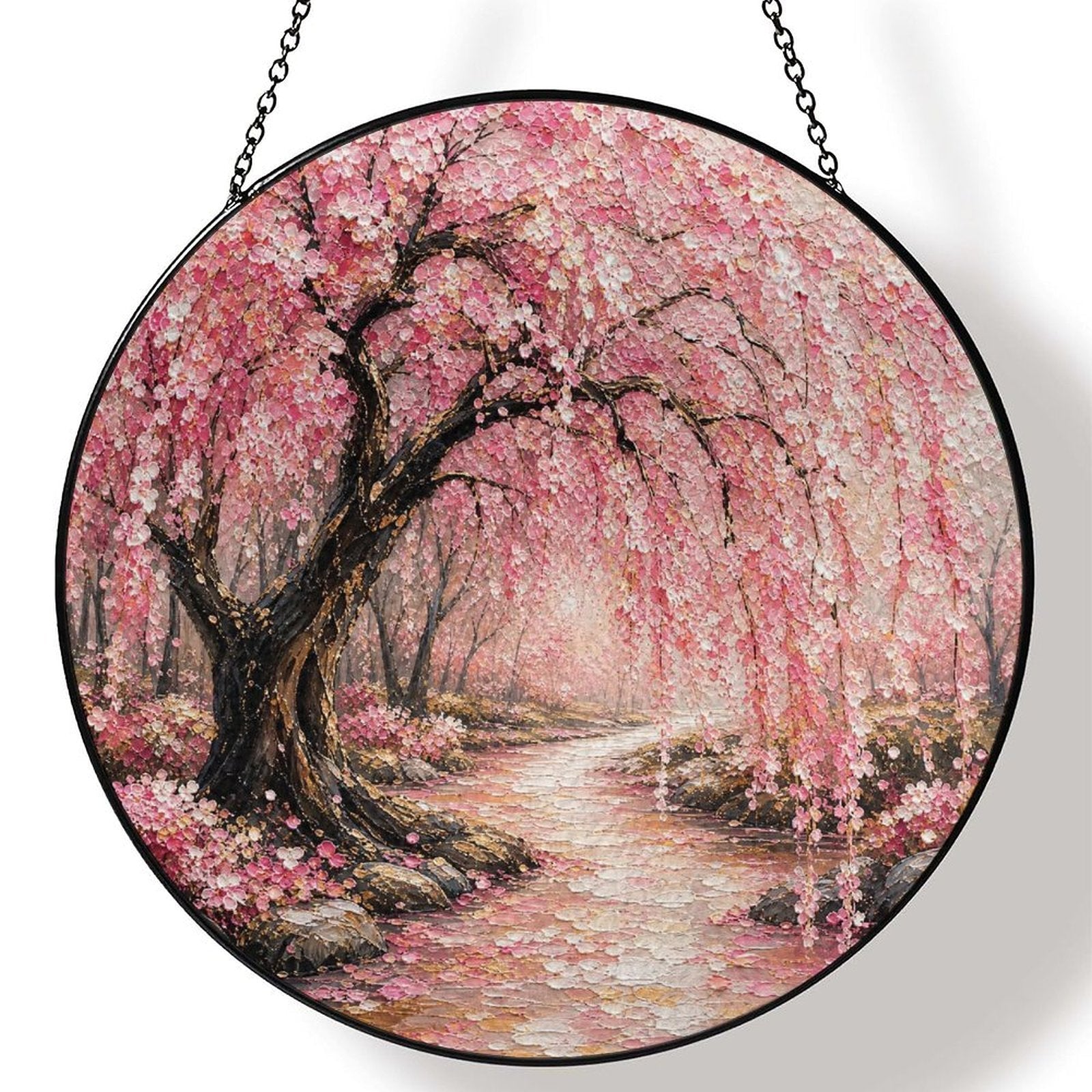 A Japanese Blossom Tree Glass Suncatcher Glass Suncatcher - Rich and Rich Homeopportunities