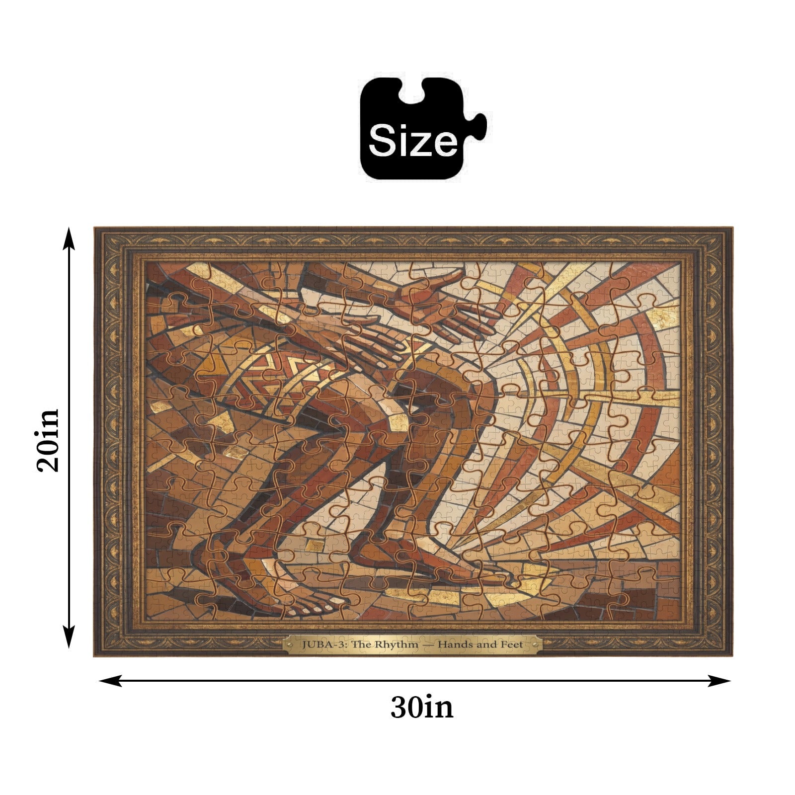 Rich and Rich The Rhythm — Hands & Feet 1000-Piece Wooden Jigsaw Puzzle | Horizontal Music & Dance Mosaic Puzzle