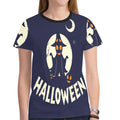 Witches Hat Women's Halloween All Over Print T-Shirt with Relaxed Fit
