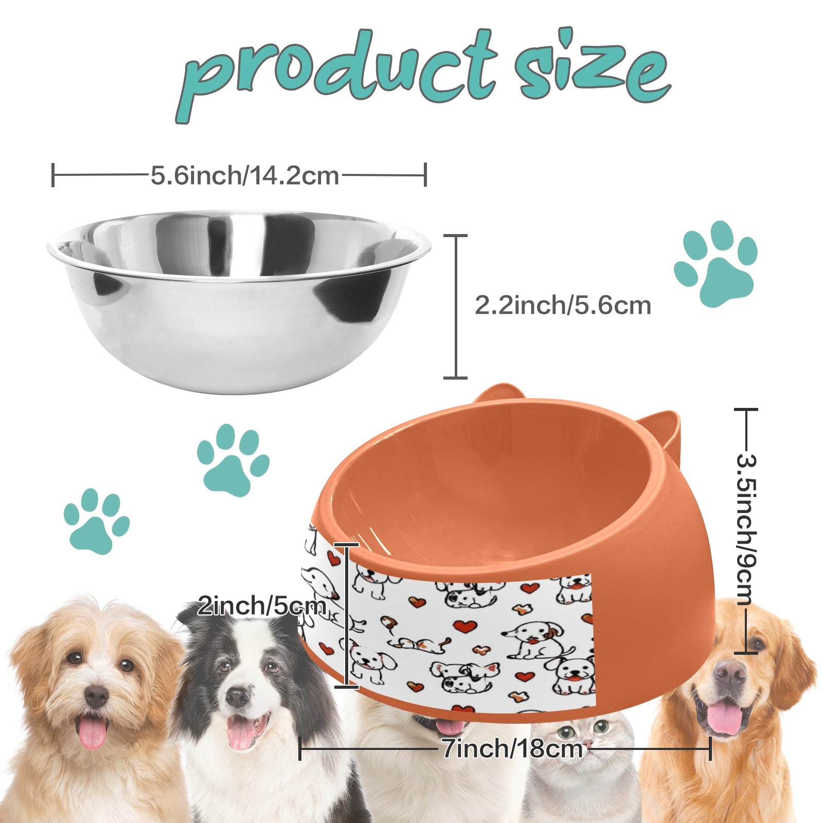 A Rich and Rich Playtime Doodles Orange Pet Bowl - Rich and Rich Homeopportunities