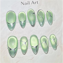 Load image into Gallery viewer, 1075 Handmade Nail Wear Nail Art Reusable Press on Nails False Nails
