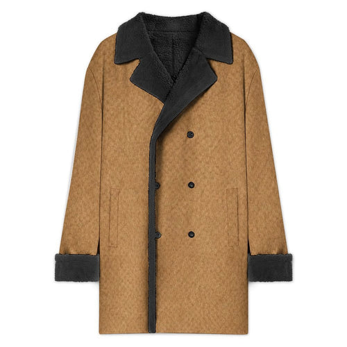 A Rich and Rich Men's Tan Double Breasted Coat
