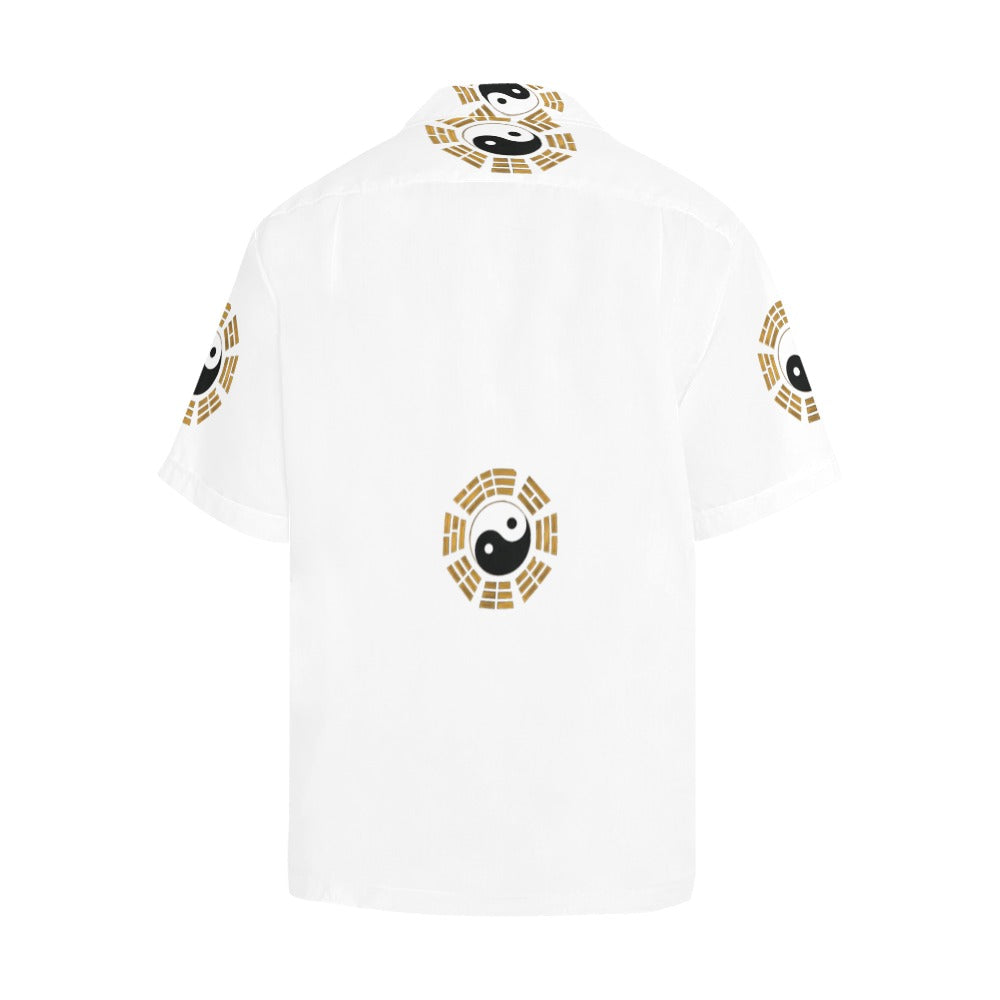 Rich and Rich Men's Yin and Yang Gold Designer Shirt
