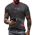 Men's 100% cotton all-over print T-shirt in vibrant colors