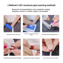 Load image into Gallery viewer, 1040- Handmade press on nails fake nails removable Handmade Drawing Nails
