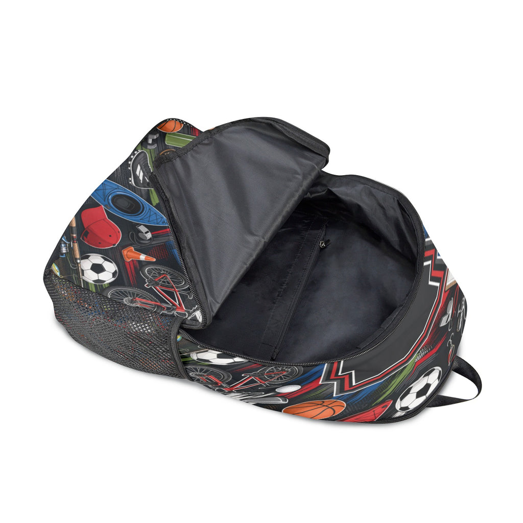 Unisex All Sports 1200D Nylon Fabric Backpack with Side Mesh Pockets | Durable School, Office & Travel Laptop Bag