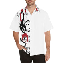 Load image into Gallery viewer, R&amp;RH Men&#39;s Musical Notes Hawaiian Shirt Hawaiian Shirt (Model T58)
