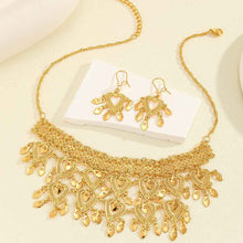 Load image into Gallery viewer, 3-Piece Retro Heart Leaf Jewelry Set - Vintage Necklace and Earrings
