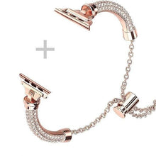 Load image into Gallery viewer, Bling Band Bracelet for Women | Compatible with Apple Watch Series 9/8/7/6/5/4/3/2/1 | Stainless Steel Dressy Metal Strap
