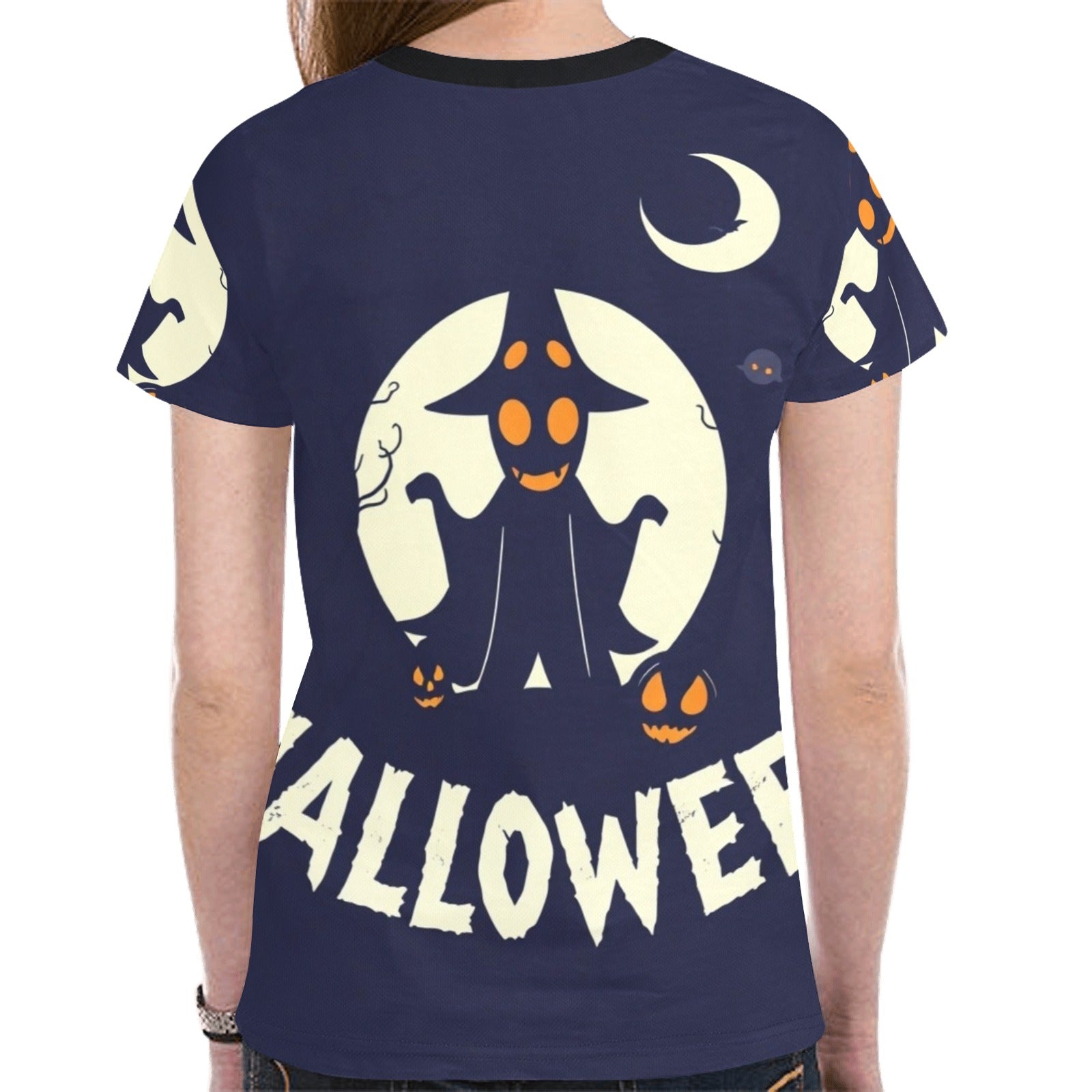 Witches Hat Womens Halloween Tshirt New All Over Print T-shirt for Women (Model T45)