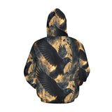 Mystical Raven Unisex Graphic Black Pullover Hoodie