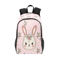 Rich and Rich Girls Bunny Designer Backpack | Pink Polka Dot 1200D Nylon Kids School & Travel Bag
