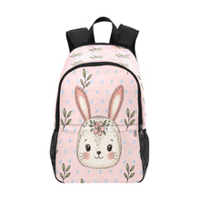Load image into Gallery viewer, Rich and Rich Girls Bunny Designer Backpack | Pink Polka Dot 1200D Nylon Kids School &amp; Travel Bag - Rich and Rich Homeopportunities
