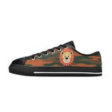 Critter Kicks Boys Orange Camouflage King Of The Jungle Canvas Sneakers