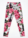 Rich & Rich Roses Violin Music Notes All-Over Print Leggings flat mockup