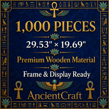 Load image into Gallery viewer, AncientCraft — The Golden Pharaoh | 1000-Piece Wooden Egyptian Mosaic Jigsaw Puzzle - Rich and Rich Homeopportunities
