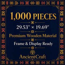 Load image into Gallery viewer, AncientCraft — The Rhythm: Juba Dance | 1000-Piece Wooden West African Mosaic Jigsaw Puzzle - Rich and Rich Homeopportunities
