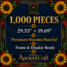 Load image into Gallery viewer, AncientCraft — Juneteenth Heritage | 1000-Piece Wooden Freedom Mosaic Jigsaw Puzzle - Rich and Rich Homeopportunities

